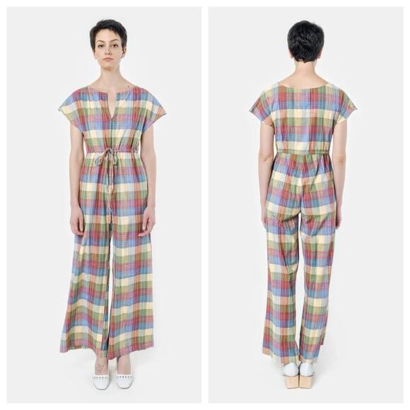 Ace & Jig Women’s Jumpsuit Suit-Up in Madras Multicolor Size M